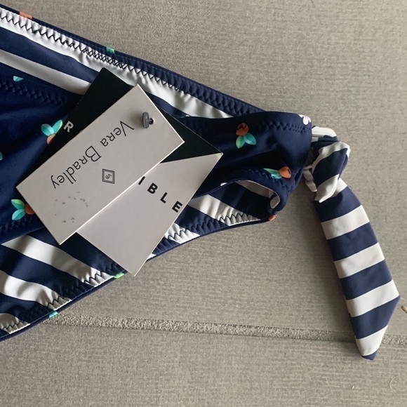 VERA BRADLEY REVERSIBLE TIE ON SIDE BIKINI BOTTOMS SZ L 12-14 SUMMER CRUISE - Picture 7 of 9